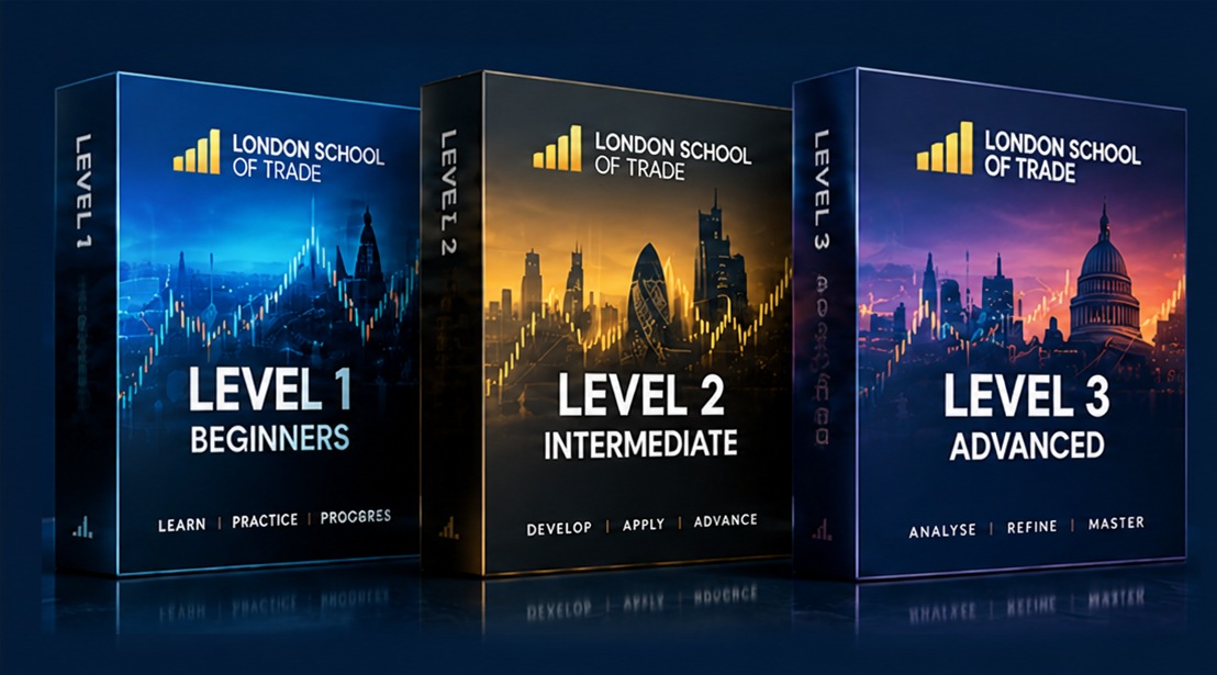 London School of Trade Level 1 Beginners, Level 2 Intermediate and Level 3 Advanced course covers